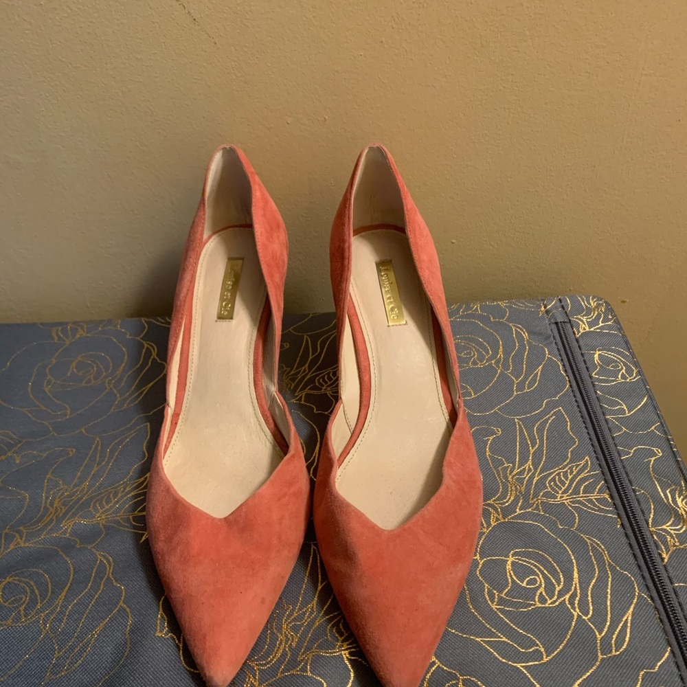 Pink Suede Pumps made by Louise et Cie